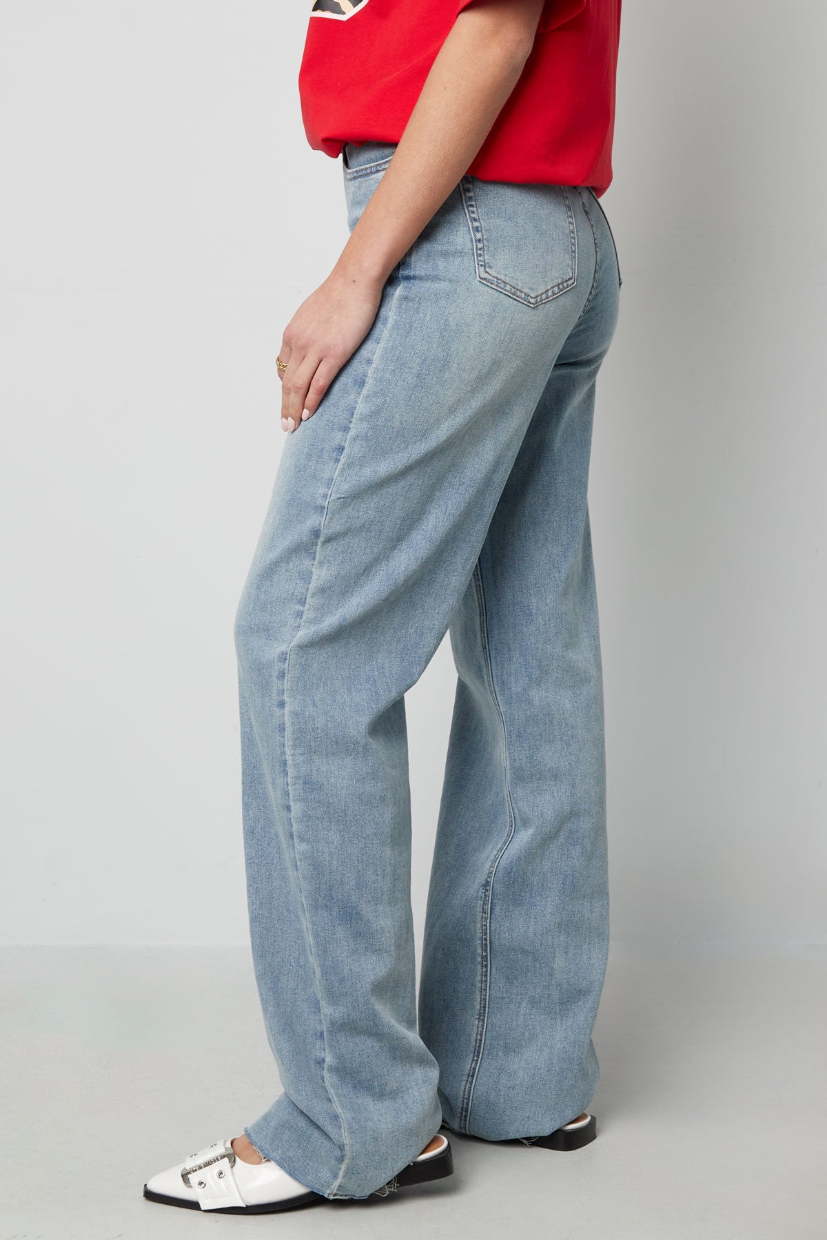 Cotton Woven Vrouwen Rechte Broek Casual Solid Color