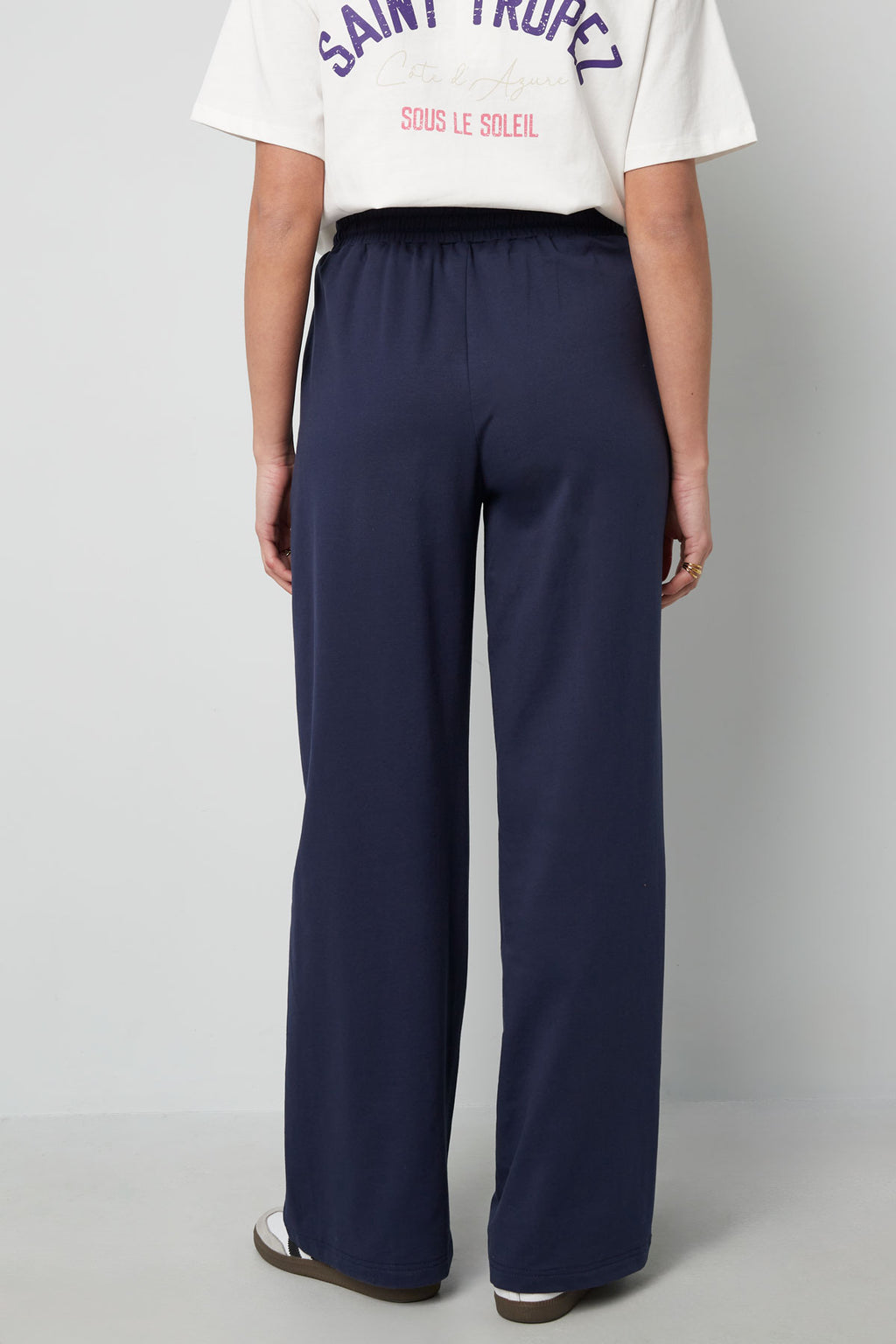 Cotton Vrouwen Wide Leg Pants Comfortabele Trekkoord Taille