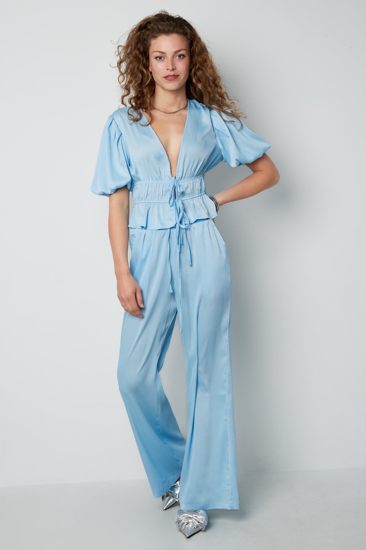 Geweven Polyester Vrouwen Rechte Broeken Casual Solide Kleur Lente/Zomer