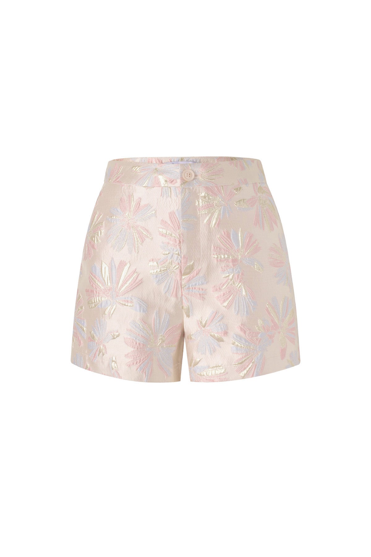 Geweven Polyestervezel Vrouwen Shorts Elegante Bloemenprint