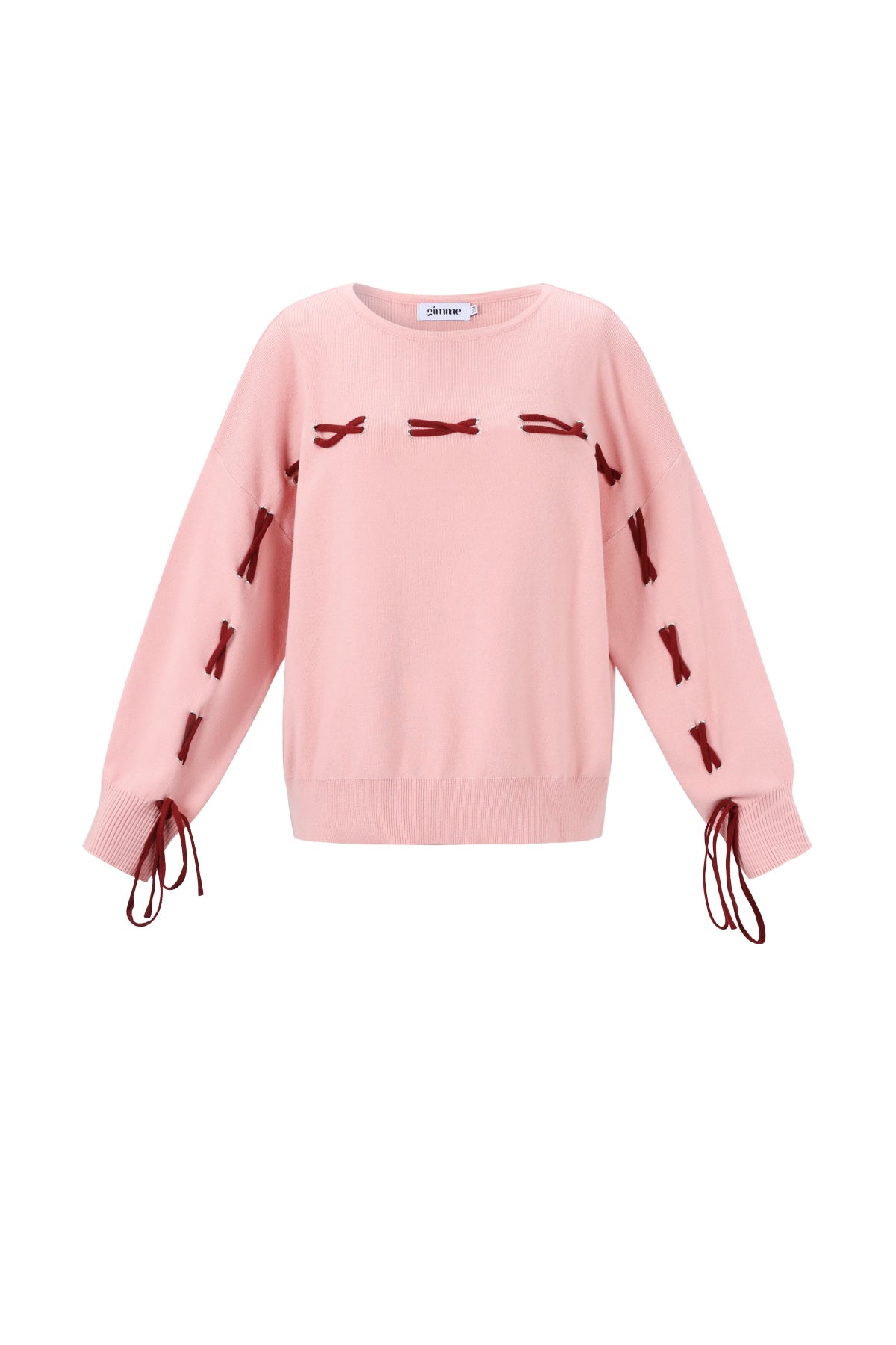 Gebreide Viscose Dames Trui Casual Kleurcontrast