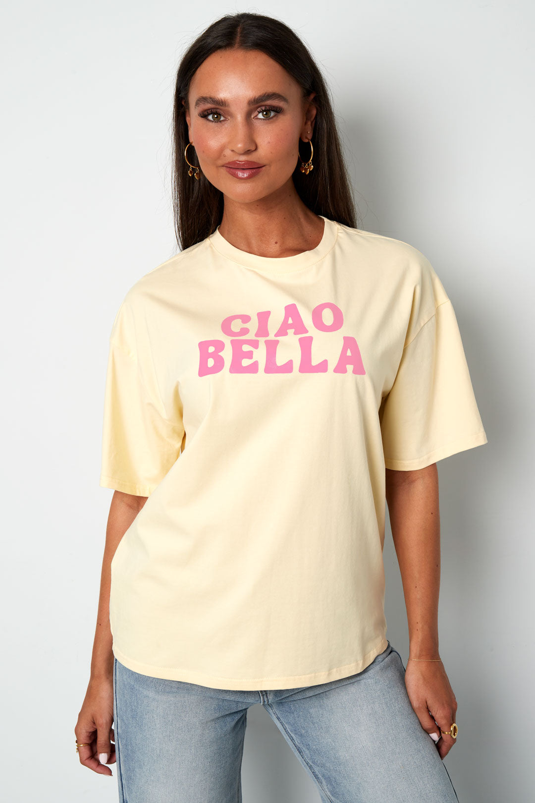 Cotton Vrouwen T-shirt Casual Letters