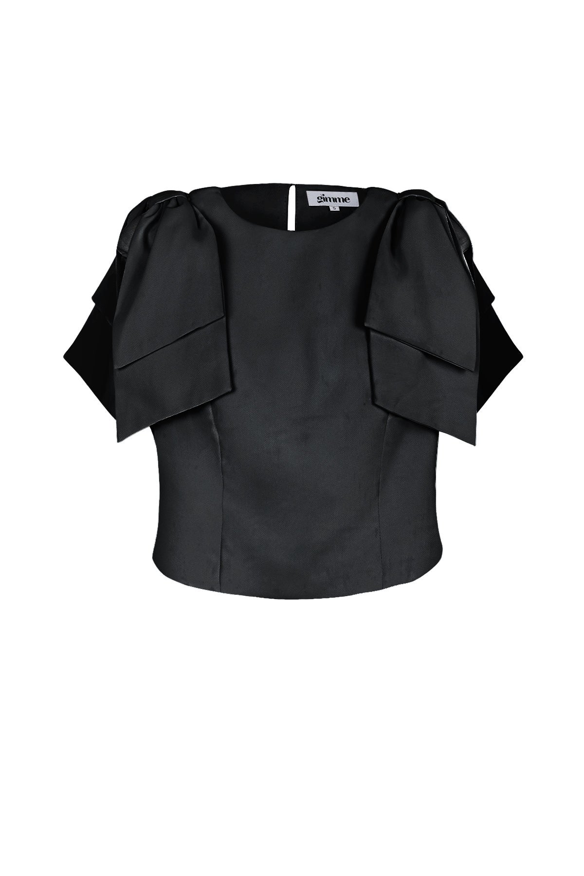 Polyester Vrouwen Korte Mouw Top Plooimouw Ontwerp