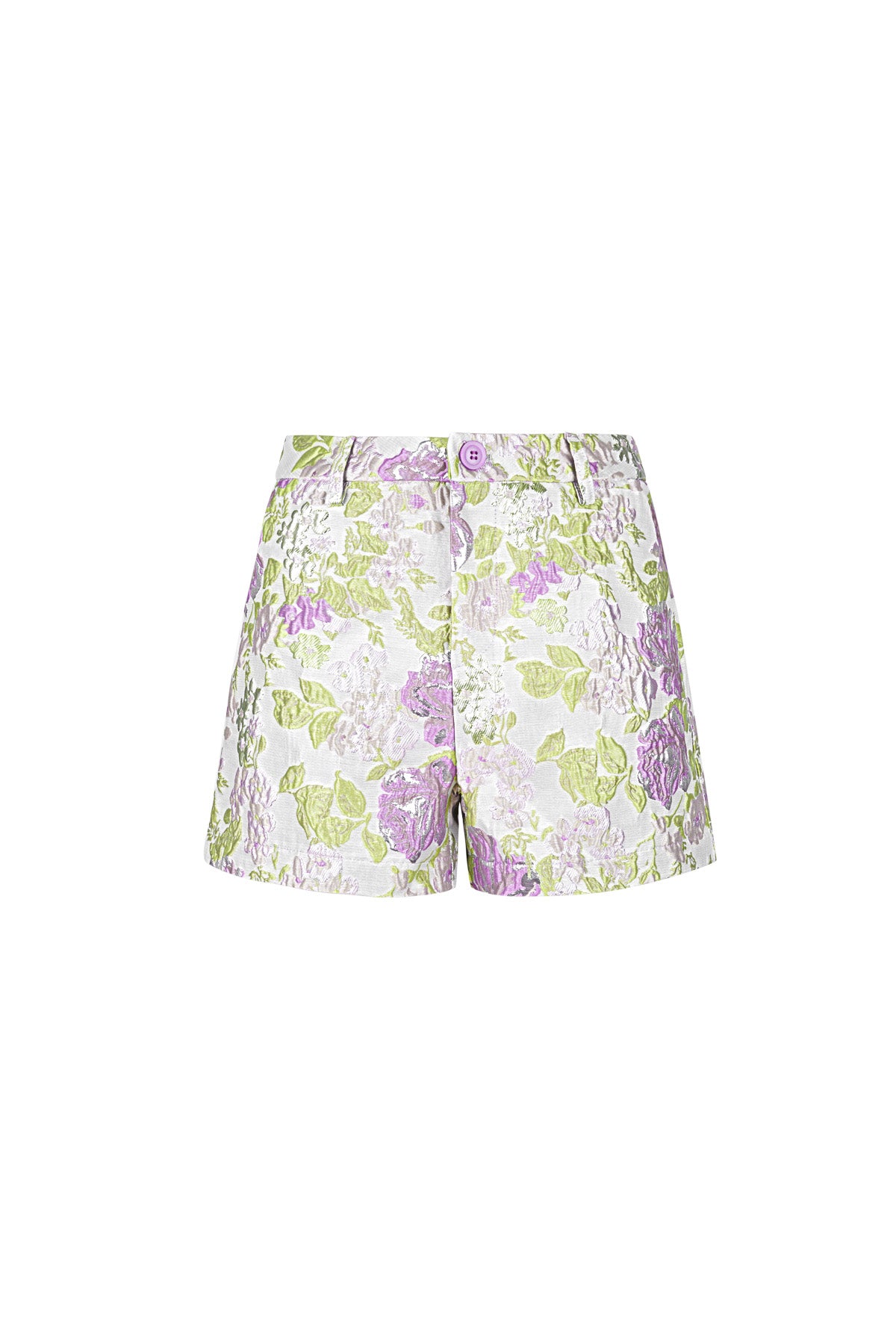 Geweven Polyestervezel Vrouwen Shorts Elegante Bloemenprint