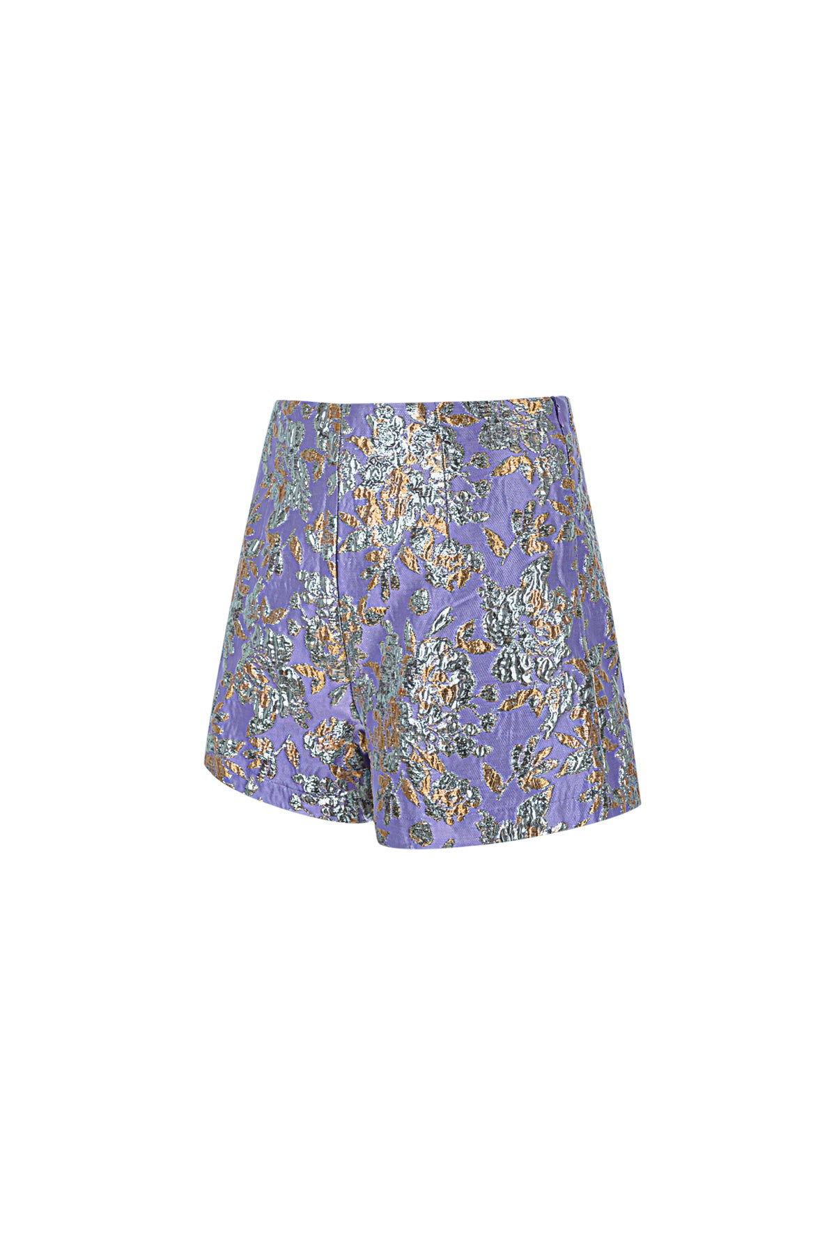 Polyester Vrouwen Hoge Taille Shorts Bloemenprint