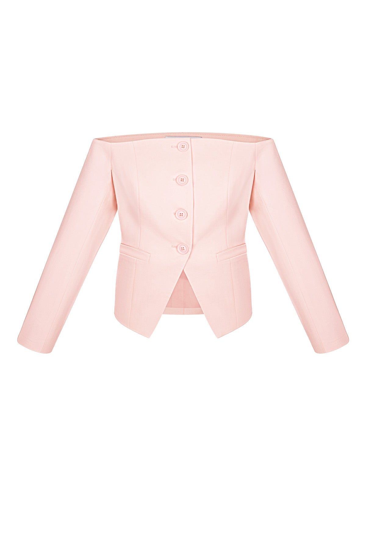 Polyester Vrouwen Off-Shoulder Lange Mouw Top Gesloten Voorkant Ontwerp