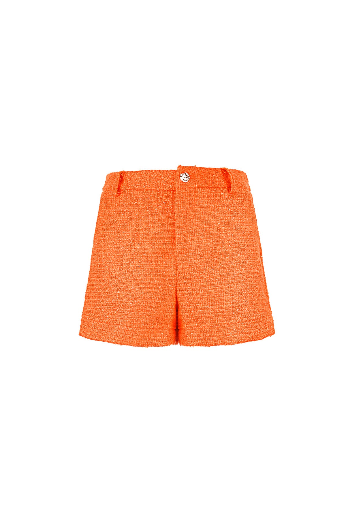 Polyester Vrouwen Shorts Hoge Taille Eenvoudige Kleur