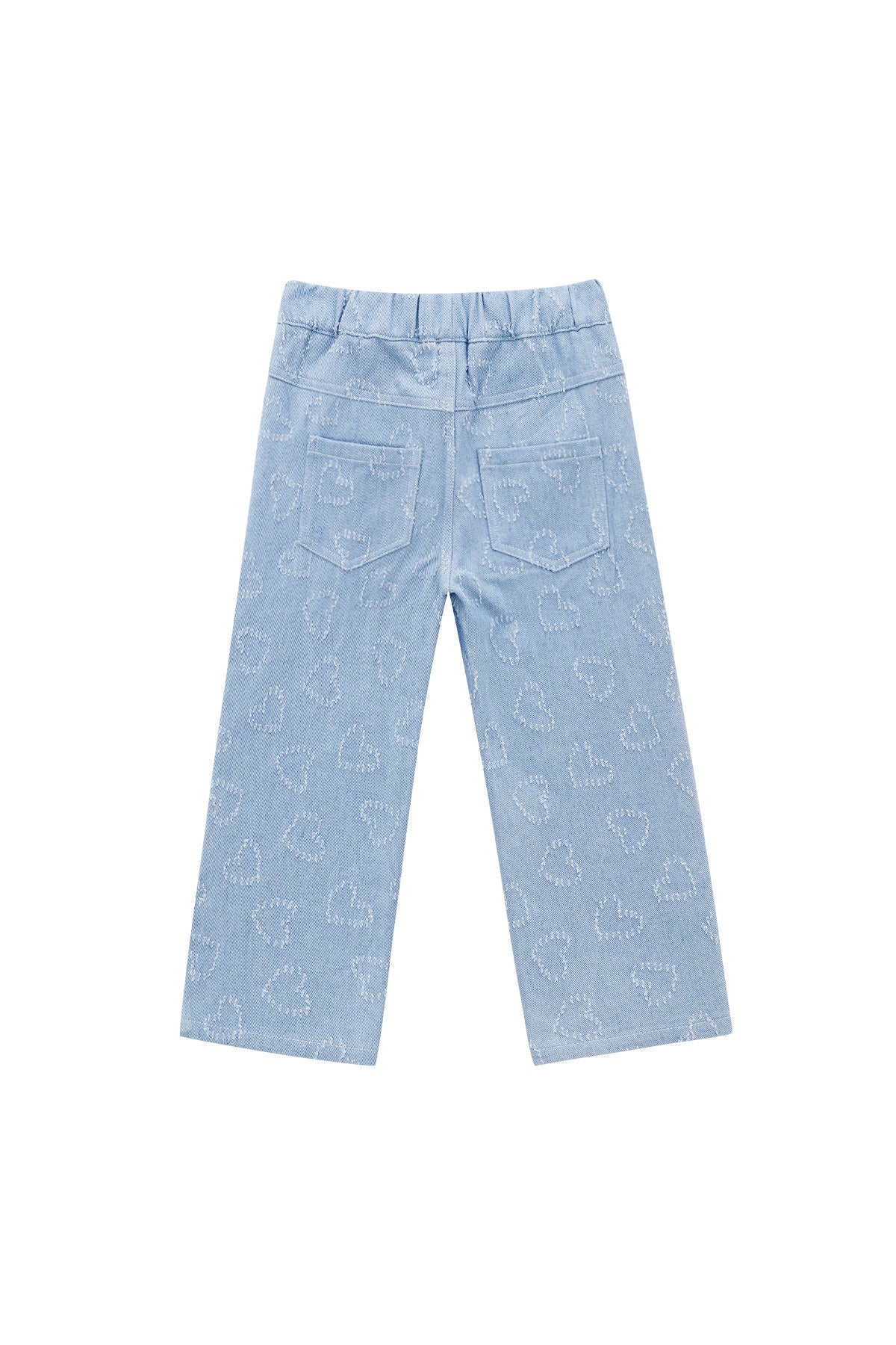 Cotton Denim Vrouwen Rechte Broek Casual Lichtblauw