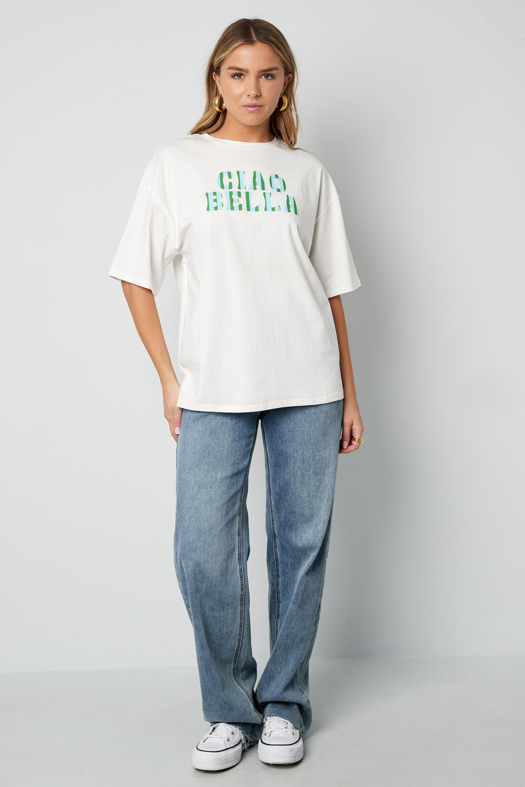 Cotton Vrouwen T-shirt Casual Letters