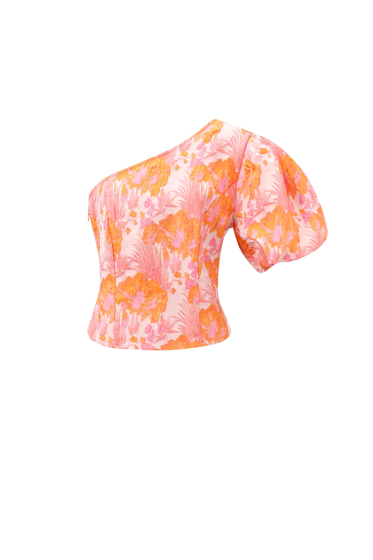 Geweven Polyestervezel Vrouwen Eén-Schouder Top Elegant Bloemenprint