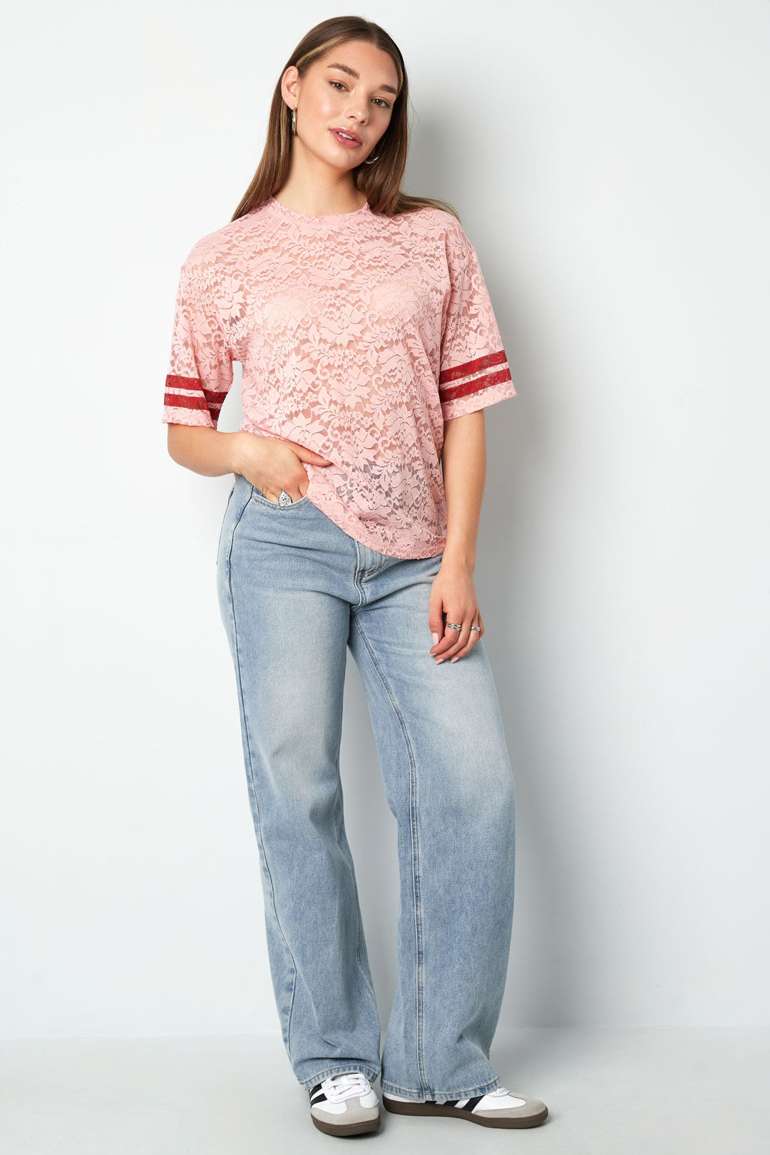 Polyestervezel Vrouwen T-shirt Sporty Kleurcontrast