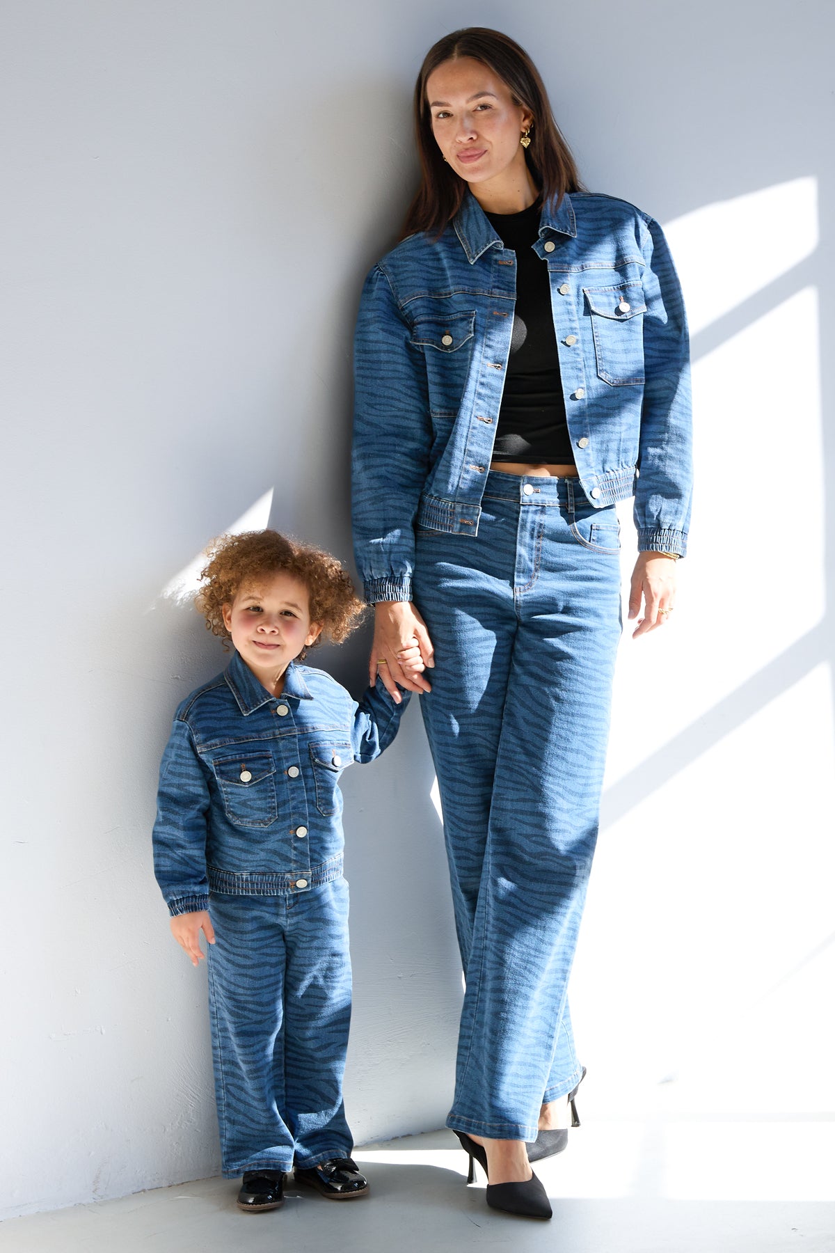 Katoenen Kinderen Jeansjack Klassieke Gestreepte Ontwerp