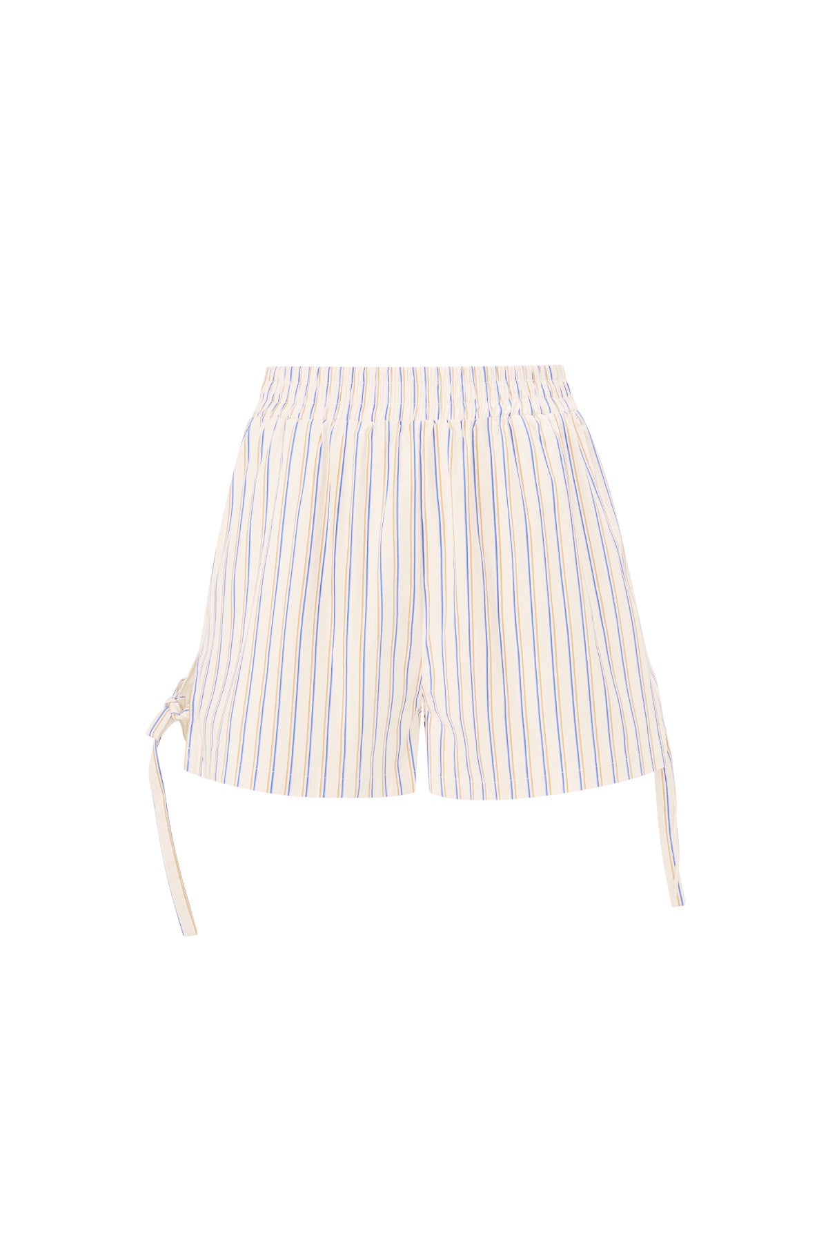 Cotton Woven Vrouwen Shorts Casual Stripes Tie-up